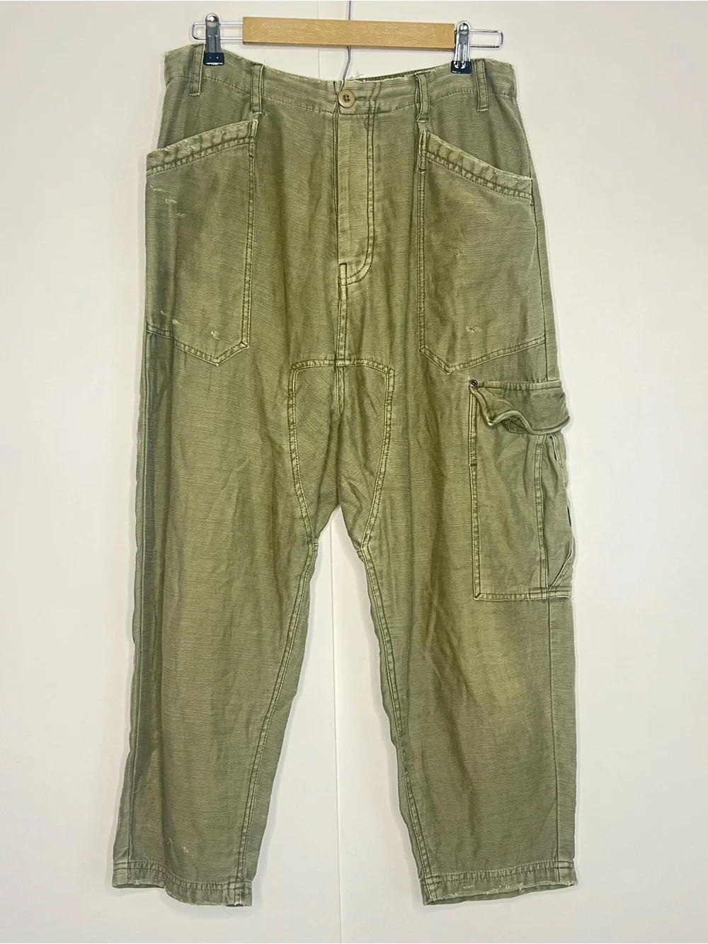 Free People Bay To Breakers Cargo Pants Washed Pine